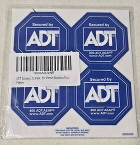 D8326ue00 Adt 12 Count A D T Security Alarm System Window Stickers/decals