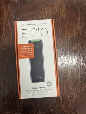 Adc-ac-et10 Alarm.com Osdp Wiegand Mullion Reader Desfire Nfc Ble And Proximity
