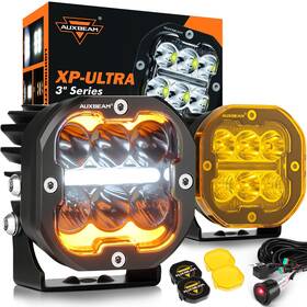 Zd000810-ve Auxbeam Xp-ultra Series 3 Inch With Drl And Turn Signal Amber White