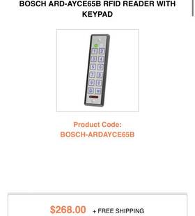 Ard-ayce65b Bosch Rfid Reader With Keypad Ard-ayce65b Bosch Rfid Reader With Keypad