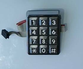 1804-055rev Doorking Dks 1804-055 Rev A Keypad White Numerals With Ribbon Cable Used