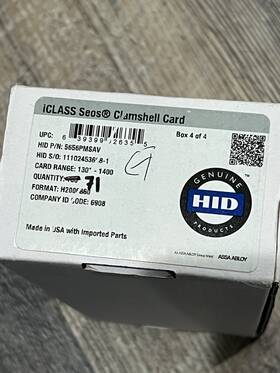 5656pmsav Hid New Iclass Seos Clamshell Smart Card 8k 26bit 71 Cards 4blk59