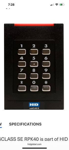 921ptnnek0045w Hid Rpk40 Multi-technology Smart Card Reader