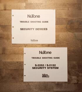 S-2152 Nutone S-2252 / Security System And Devices Troubleshooting Guides Pair