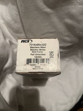 7314x06x32d Rci Stainless Steel Electrical Strike Fail Unlocked 12vdc