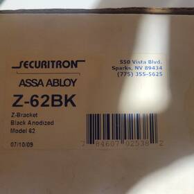 Z-62bk Securitron Asa Abloy Model 62 Magnalock Mounting Bracket Z-62bk Securitron Asa Abloy Model 62 Magnalock Mounting Bracket