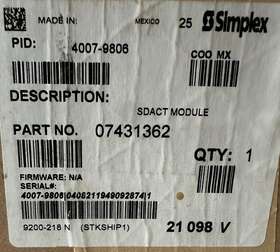 4007-9806 Simplex - Sdact Module
