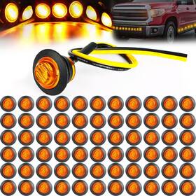 Tallew-marker-0467 Tallew 100 Pieces 3/4ftft Round Led Side Marker Lights 3 Leds Front Rear Indicat Tallew-marker-0467 Tallew 100 Pieces 3/4ftft Round Led Side Marker Lights 3 Leds Front Rear Indicat