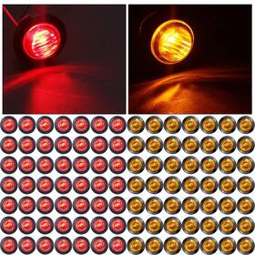Tallew-marker-0484 Tallew 100 Pieces 3/4 Inch Round Led Side Marker Lights 3 Leds Front Rear Indi