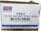 Sdc D15-2 Concealed Remote Desk Switch, Push Button, 10 Amp At 30VAC/DC. Fixed Price $60.75.