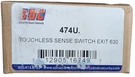 Sdc 474U Sanitary Touchless Exit Switch, Single Gang, Stainless Steel. Fixed Price $53.90.