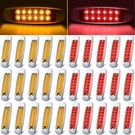 30 Pieces Led Side Marker Indicator Lights Lamp Front Rear Tail Chrome. Fixed Price $70.98.