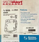 System Sensor Spectralert Red Advance Surface Mount Back Box Sbbr. Fixed Price $11.95.