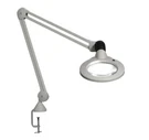 18213LG Luxo Kfm Led Magnifier, 30" Arm, 3-D Lens W/ Edge Clamp, Light Grey. Fixed Price $383.55.