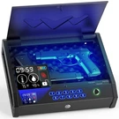 Gun Safe, Biometric Safes For Pistols With Lcd Display Of Time Black. Fixed Price $85.56.