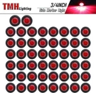 Tmh 50 Pcs 3/4 Inch Red Clearance Side Marker Indicator Lights Mini Round. Fixed Price $38.70.