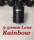 Rainbow L550VDC4P Cctv Varifocal Lens 5-50MM Cs Auto Iris Security Camera Tested. Fixed Price $21.90.