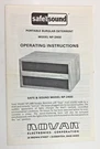 Novar Safe And Sound Portable Burglar Deterrent Model NP-2400 Operating Instruct. Fixed Price $9.99.
