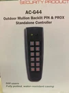 Rosslare AC-G44 Outdoor Backlit Standalone Pin & Proximity Controller 125KHZ. Fixed Price $100.00.