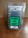 Alarm Controls TS-2-2 Electric Switch Green Push To Exit Steel Wallplate New. Fixed Price $28.00.