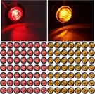 100PCS 3/4" Round Side Marker Lights Front Rear Black Trailer Truck. Fixed Price $74.87.