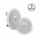 Pyle Pro 8" 300W 2WAY Round Plastic Ceiling/wall Speaker System (3 Pairs) PDIC80. Fixed Price $136.49.