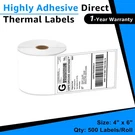 4X6 250/500 Labels Direct Thermal For Zebra LP2844-Z GX420T Eltron ZP450. Fixed Price $618.62.