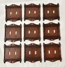 Lot Of Faux Wood Paneling Double Switch Plate Covers Trine Vintage 1970. Fixed Price $23.99.