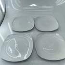 Lot Of Iti 11-3/4" Square Quad Plates Porcelain European White QP-20 China 9-1. Fixed Price $29.95.
