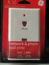 New Phone Jack & Network Ge Wall Mount Plate RJ11 RJ45. Fixed Price $5.49.