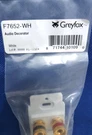 1 New Greyfox Audio White Decorator F7652-WH Home System Wiring Setups. Fixed Price $6.50.